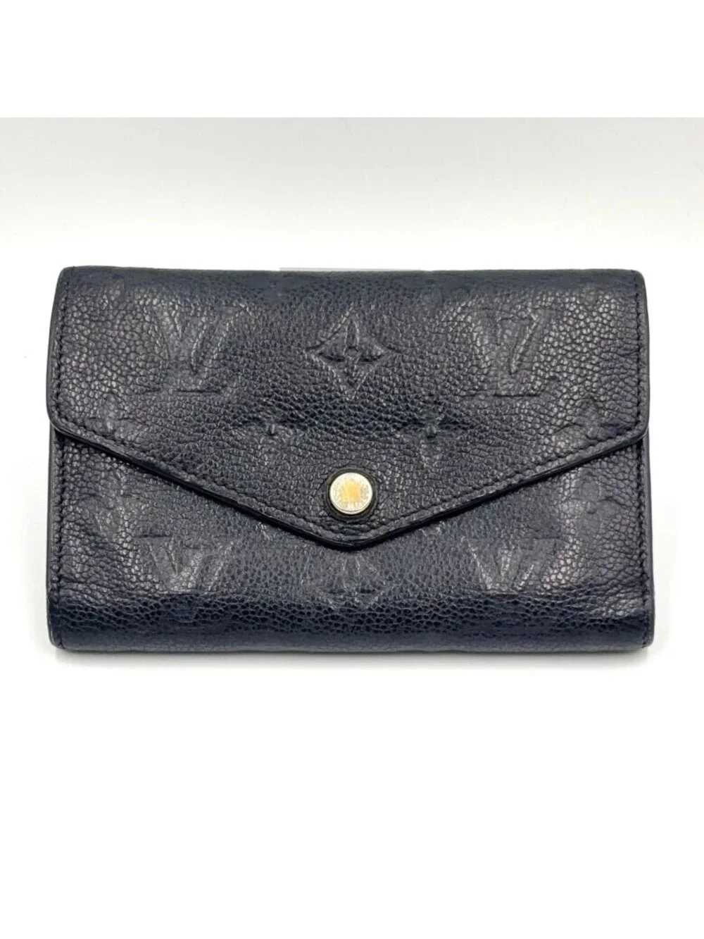 Louis Vuitton Portefeuille Compact Monogram Empreinte Noir Leather Black